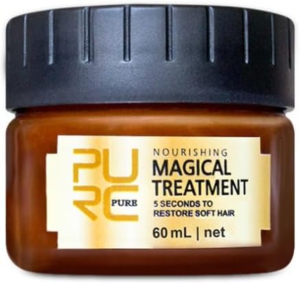 Keratin Hair Mask, Keratin Hair Treatment, 5 Seconds Hair Root Repair Deep Conditioning Hair Treatment, Recover Elasticity & Lustrous & Soft Hair, Keratin Hair Straightening Kit (60ml), – 7.99