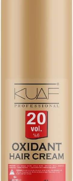 KUAF Professional Cream Hair Developer Activator Peroxide for Hair Colouring Long Lasting Colour and Full Grey Coverage 6% 20 Volume 1000ml, – 9.45