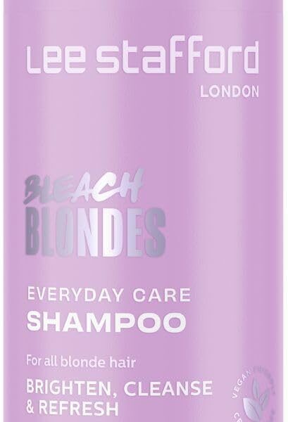 Lee Stafford Daily Blonde Shampoo | Bleach Blondes Everyday Care Cleanser – for All Blondes, No Yellow Tones, Brightens, Maintains, & Refreshes Color Treated Hair, for Men & Women 250 ml, – 9.99