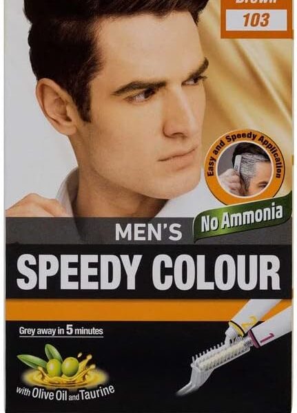 Bigen Men’s Speedy Colour | Easy & Speedy Application | No Ammonia | with Applicator Comb – 103 Dark Brown, – 10.43