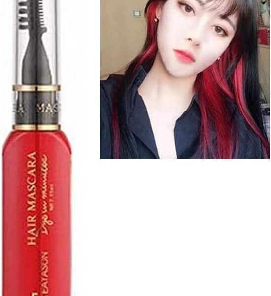 Hair Chalk for Girls- New Hair Chalk Comb Mascara Temporary Washable Hair Color Dye for Girls Women-Non-toxic Instant Hair Dye Colors for Christmas, Halloween, Birthdays, Parties (03# Red), – 4.99
