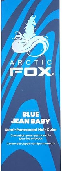 ARCTIC FOX 100% Vegan & Cruelty Free Vibrant Semi Permanent Hair Colour Dye – Blue Jean Baby 165 ml e, – 16.67