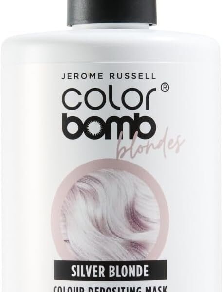 Jerome Russell Color Bomb Blondes – Silver Blonde Colour Depositing Conditioning Mask, 300ml, – 11.69