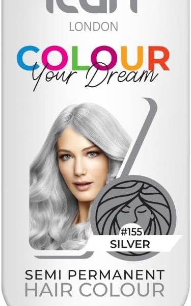 ican London Colour Your Dream Semi Permanent Hair Color 100ml (155-SILVER), – 3.99