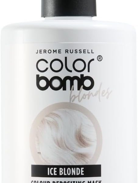 Jerome Russell Color Bomb Blondes – Ice Blonde Colour Depositing Conditioning Mask, 300ml, – 10.21