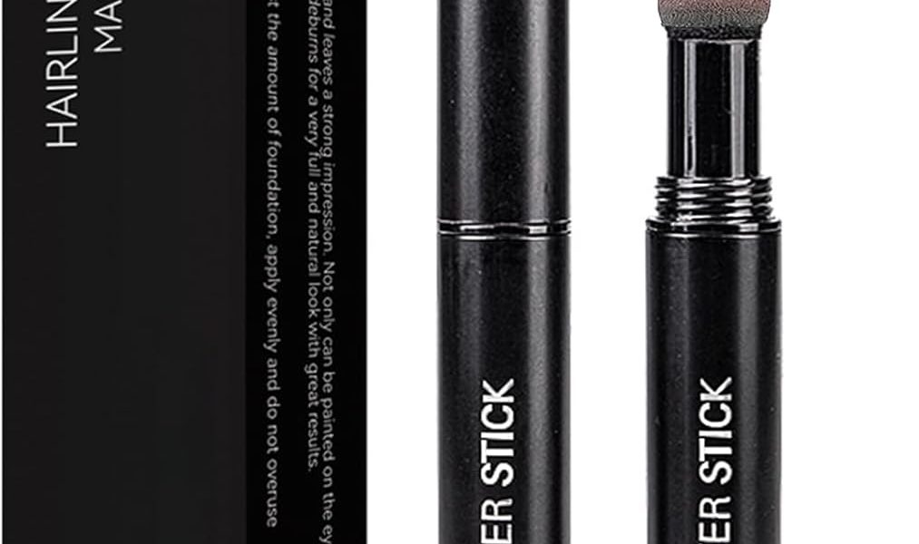 Root Touch-Up Stick – Medium Brown Hairline Powder – Grey Hair Cover Up – Semi-Permanent Hair Dye Temporary Brush – Waterproof Long Lasting Grey Hair Coverage Beard, –