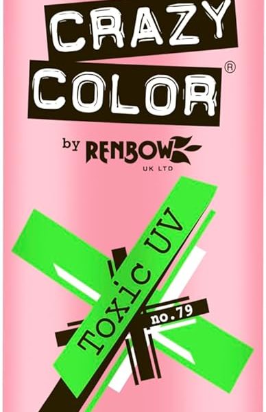 Crazy Color GO TOXIC UV semi permanent hair color cream, 100 ml (Pack of 1), – 5.21