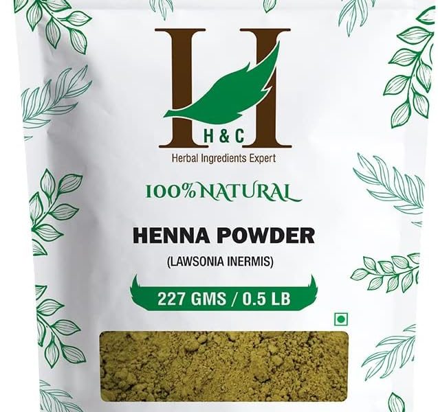 H&C 100% Pure Natural Henna Powder (Lawsonia Inermis) 227 Gms (1/2 Lb) For Hair, – 7.49