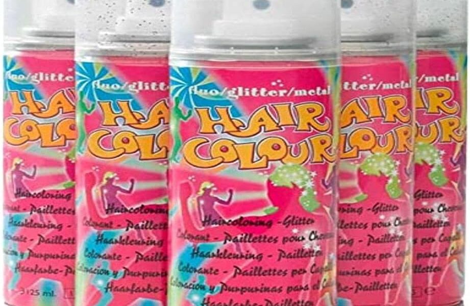 Sibel Glitter Hair Colour Spray, Gold, 0.174989 kg, 125ml, – 6.87