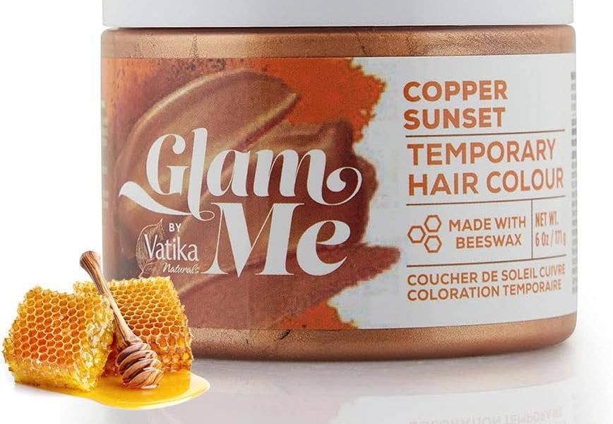 Vatika Naturals’s Glam MeCopper Sunset Temporary Hair Colour – 6oz | Made With Bee Wax | Natural Hairstyle Colour | For Men & Women, – 5.95