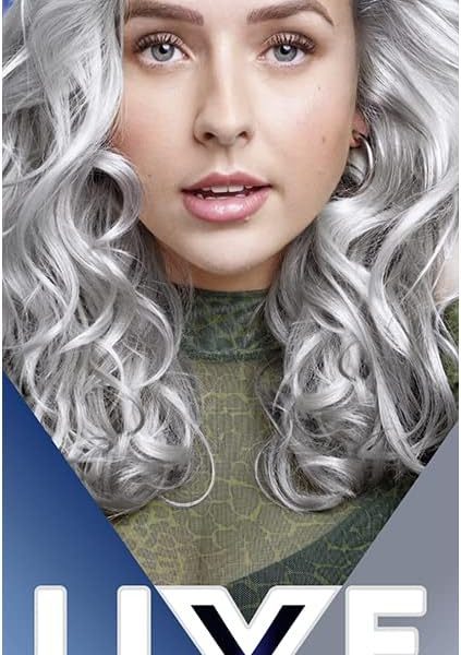 Schwarzkopf LIVE Ultra Brights Steel Silver Semi-Permanent Hair Dye 098, Silver Hair Dye for Bright or Pastel Hair Colour, Vibrant Colour Lasts up to 15 Washes, – 5.50