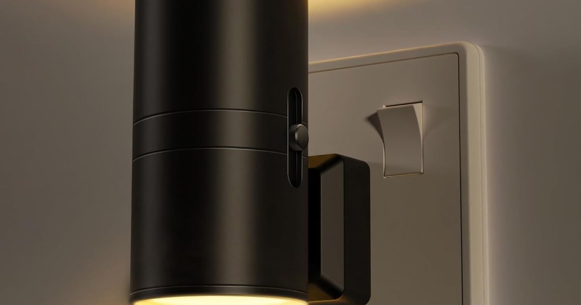 LOHAS LED Night Light Plug in Wall, [1 Pack] Vintage Night Light with Dusk to Dawn Sensor, Adjustable Brightness 0-100LM, Warm White 3000K, Dimmable Night Light Hallway Bedroom Stair Bathroom Toddler, – 17.42