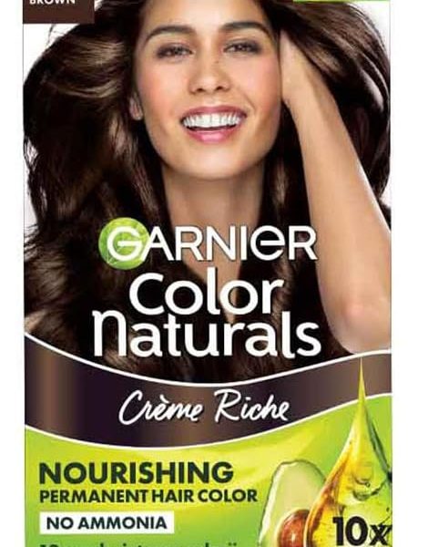 Garnier Color Naturals Crme hair color, Shade 4 Brown, 70ml + 60g, – 7.70
