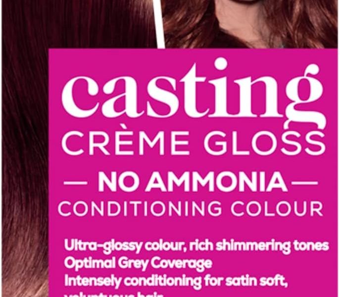 L’Oral Paris Casting Crme Gloss Semi-Permanent Hair Dye, Ammonia-Free Formula & Honey-Infused Conditioner, Glossy Finish, Colour For Up To 28 Shampoos, Pack Of 3, Colour: 550 Mahogany, –