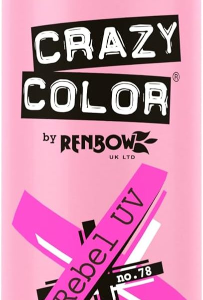 Crazy Color Neon Rebel UV Semi-Permanent Hair Dye. Highly Pigmented Glow up Neon Pink Conditioning & Oil Nourishing Vegan Formula | No Bleach or Ammonia | 100ml, – 4.95