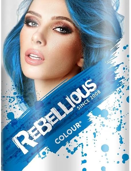 Rebellious Colours Vegan Semi Permanent Hair Dye Colour 100ml (Electric Blue), – 7.98