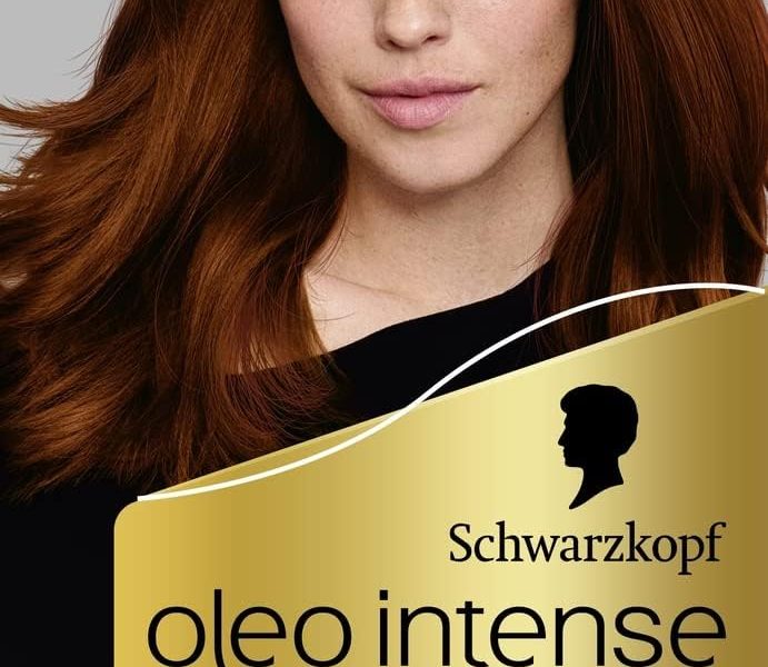 Schwarzkopf Oleo Intense Permanent Oil Colour 5-77 Light Copper Brown Hair Dye, 100% Grey Coverage, Conditioner with HaptIQ System, Long-Lasting Colour, Ammonia Free, – 3.07