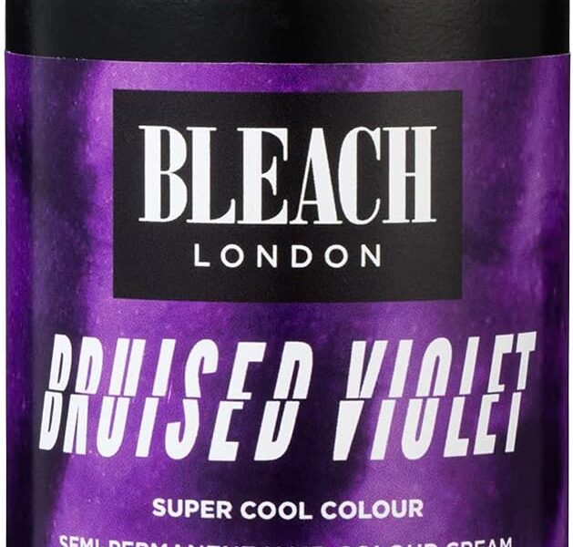 BLEACH LONDON Bruised Violet Color – Semi-Permanent Hair Color, Deep Dramatic Purple, Vegan, Cruelty Free, Temporary Hair Color Cream, 5.07 fl .oz, – 8.00