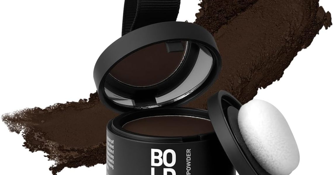 BOLDIFY Hairline Powder – Root Touch Up Hair Color for Gray Coverage – Bald Spot Concealing Hair Powder for Women and Men – 48-Hour Stain-Proof – Dark Brown, – 14.95