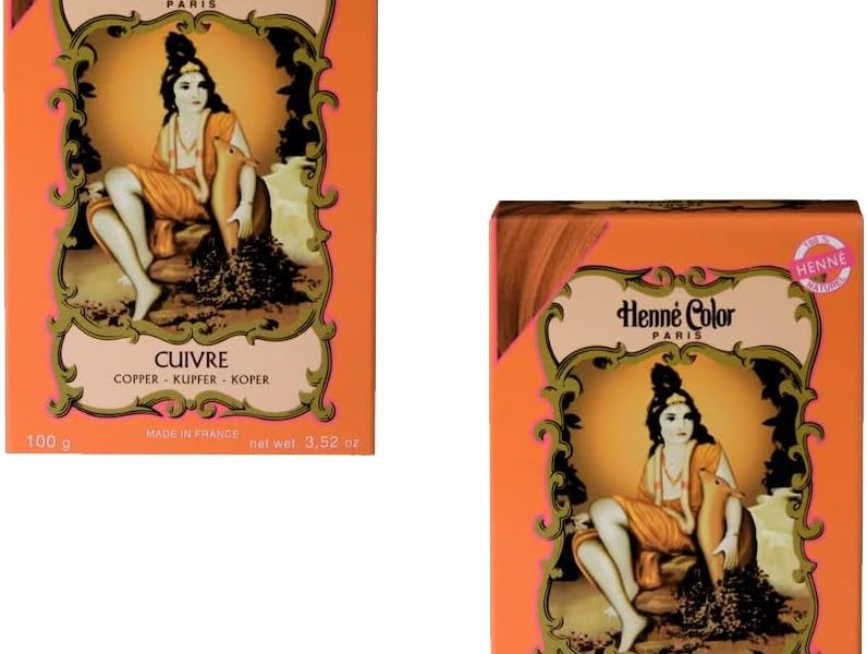 Copper Henne Color Henna Hair Dye Powder 2Pcs x 100g with Fenny’s Creations Shower Cap, – 12.49