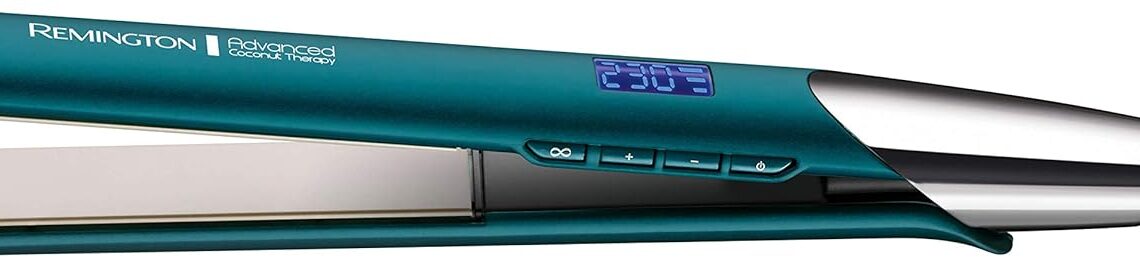 Remington Advanced Coconut Therapy Hair Straightener – Micro-Conditioners infused with Coconut & UV Filters release to nourish hair – Intelligent Heat Sensor to prevent overheating, 150-230C, S8648, – 64.99