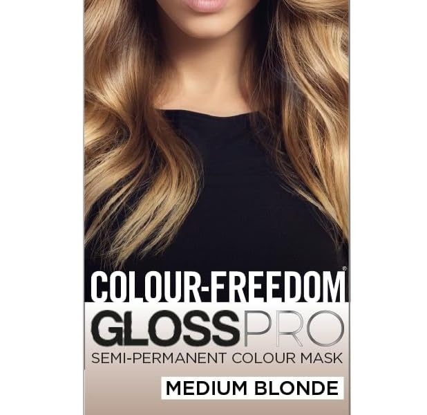 Colour-Freedom Gloss Pro 150ml Medium Blonde Semi-Permanent Hair Colour. Ultra-Shine Vegan Hair Colour Mask with PurePlex | Ammonia Free Colour Lasts Up To 6-10 Washes, – 8.99