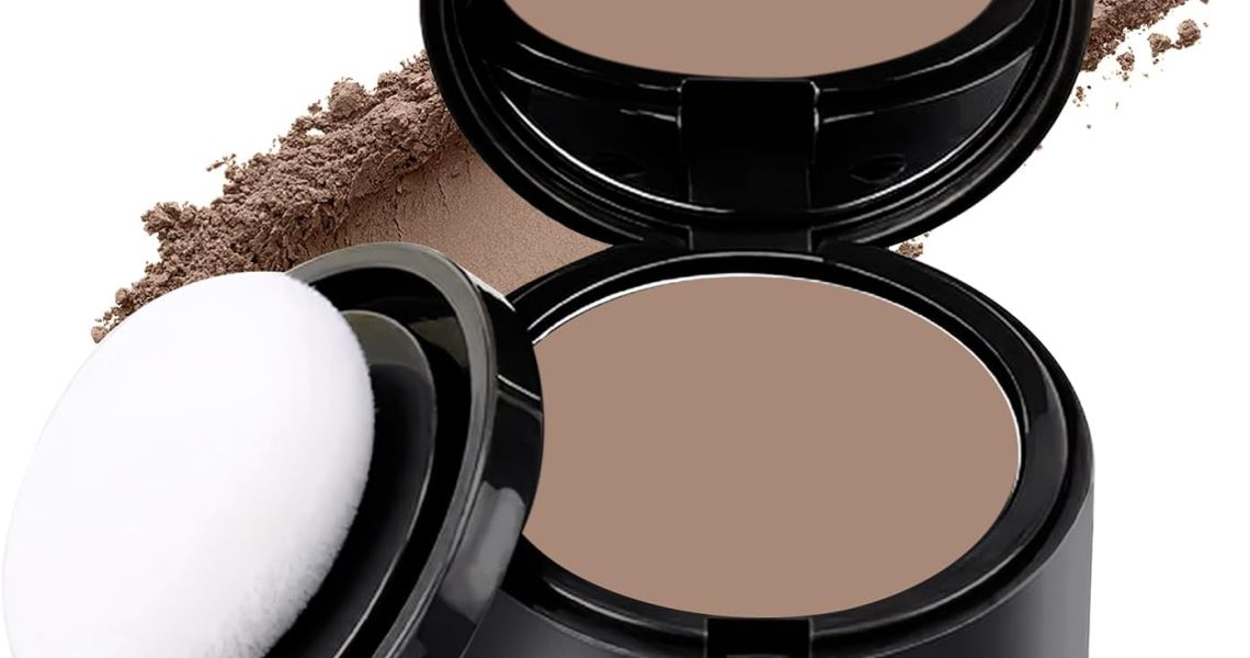 Hairline Powder, Hairline Shadow Powder for Thinning Hair, Root Touch Up Powder, Natural Looking Hair Root Cover Up, Quick Cover Hairline for Women & Men (Light Brown), – 4.57