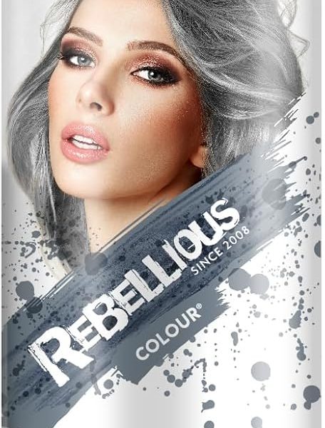 Rebellious Colours Vegan Semi Permanent Hair Dye Colour 100ml (Silver Storm), – 7.98