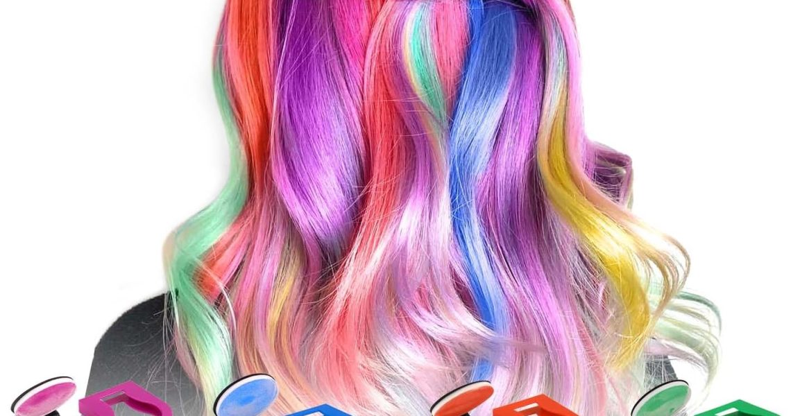 8 Colors Washable Hair Chalk Dye for Kids – Temporary Non-Sticky Bright Hair Chalk Spray for Women & Girls – Perfect for Makeup, Halloween, Christmas, Birthday & Cosplay, – 7.88