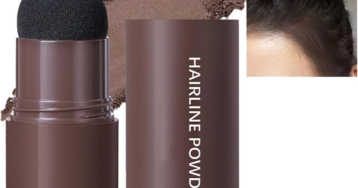 Hairline Powder, Root Touch Up Powder, Instant Hair Loss Concealer Hair Powder, Instantly Hair Color Shadow Cover Gray Hair Root, Windproof & Sweatproof Hair Root Concealer(Brown), –