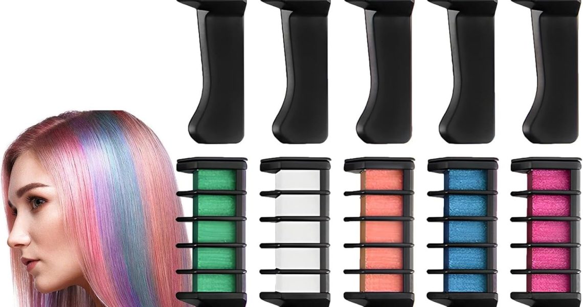 10 Colors Hair Chalk Combs, Hair Chalks for Girls Temporary Hair Dye Wash Out Hair Dye for Kids Personalised Gifts for Christmas Birthday Gifts for Girls Age 3+, – 7.29