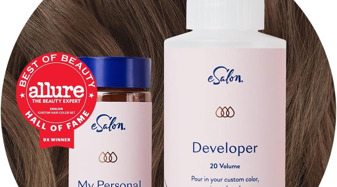eSalon Permanent Hair Colour Set – 9X Allure Award Winning, 100% Grey Coverage, At-home Hair Colour, 0% Ammonia, Multi-dimensional Hair Dye, Professional-grade Hair Colour, 22.92