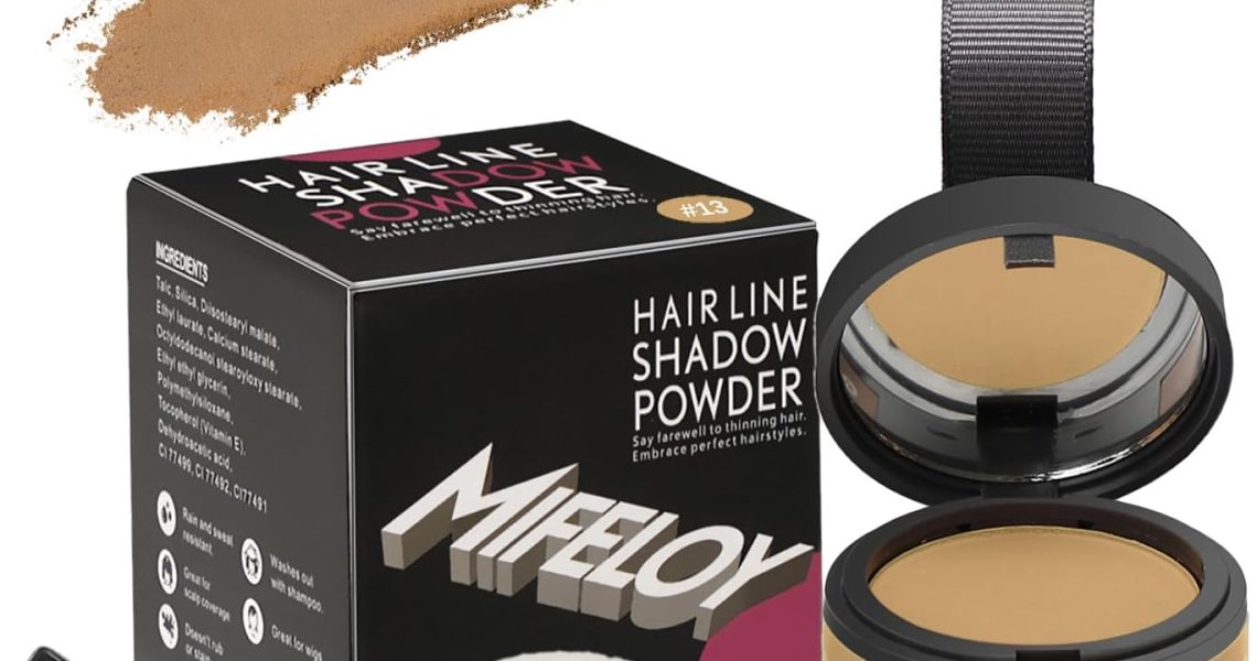 MIFELOY Root Cover Up Powder, Touch Up Hair Color for Grey, Roots Concealer for Beard Line Eyebrow, Instantly Coverage Dye for Thinning Grays Hairline, Shadow Conceals Hair Loss, Dark Blonde, – 7.99