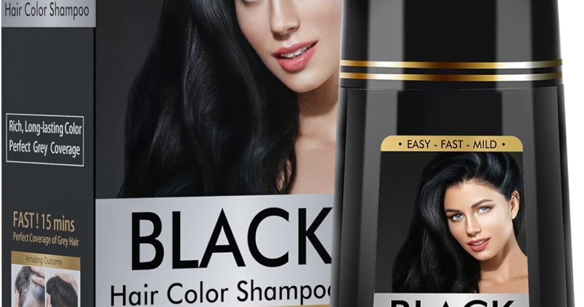 Black Hair Dye Shampoo for Men&Women,Hair Colour Shampoo for Gray Hair,3-in-1 Herbal Hair Dye Shampoo, Semi-Permanent, 500ml/Natural Plant, – 16.99