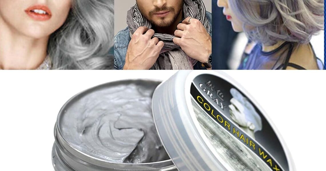 Grey Hair Color Wax, Semi-Permanent Dye Spray for Men & Women, with Mud-like Texture for Easy Hair Styling Wash-Out 100 g, – 5.99