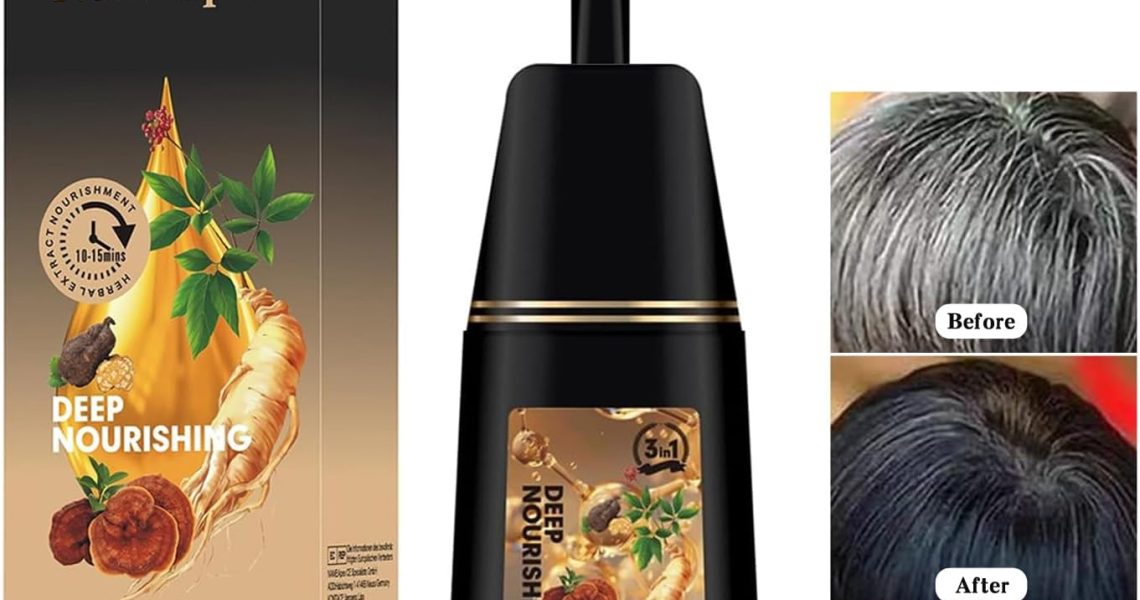 Black Hair comb Dye Shampoo For Gray Hair and Beard Coverage,Instant Dye and Long-lasting Hair Color Shampoo in Minutes Travelling Outfit,For Women Men Easy Comb Dyeing 200ML, – 6.99