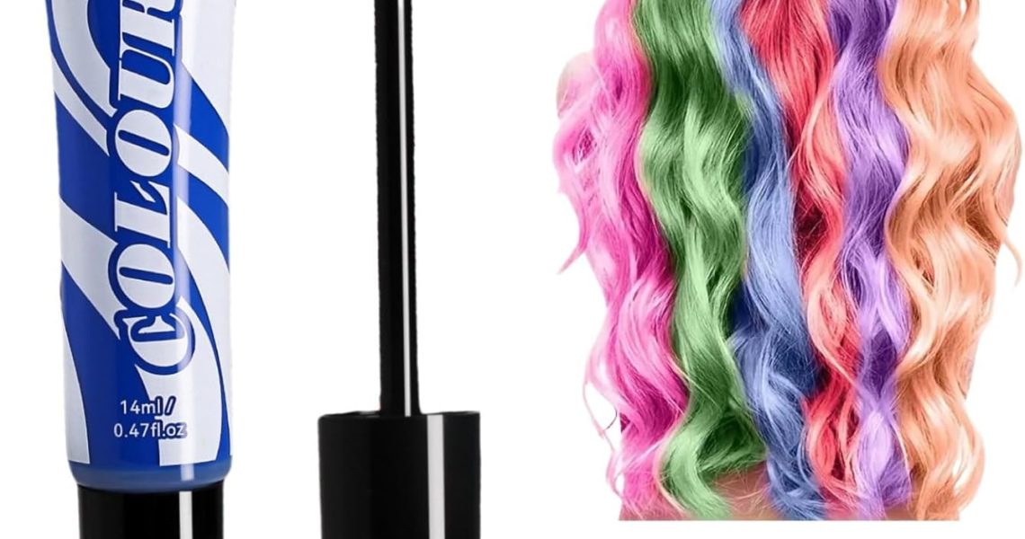 Hair Colour Wax,Temporary Hair Dye for Adults,Hair Chalks For Girls,Temporary Hair Colour Spray,Hair Mascara,Washable Hair Spray Colour for Men and Woman,Temporary Hair Makeup Dye for Dark Hair, – 3.32