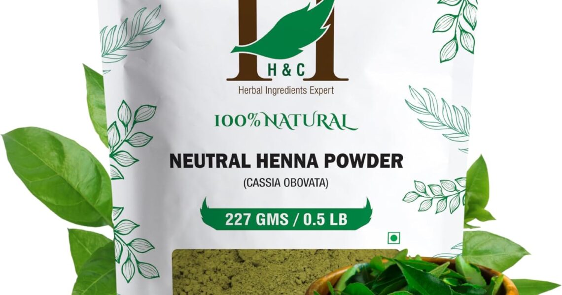 H&C Neutral Henna Powder /Colorless Henna / Cassia Powder (Cassia Obovata) – 227G (1/2 Lb) | For Conditioning Your Hair Without Coloring., – 8.99