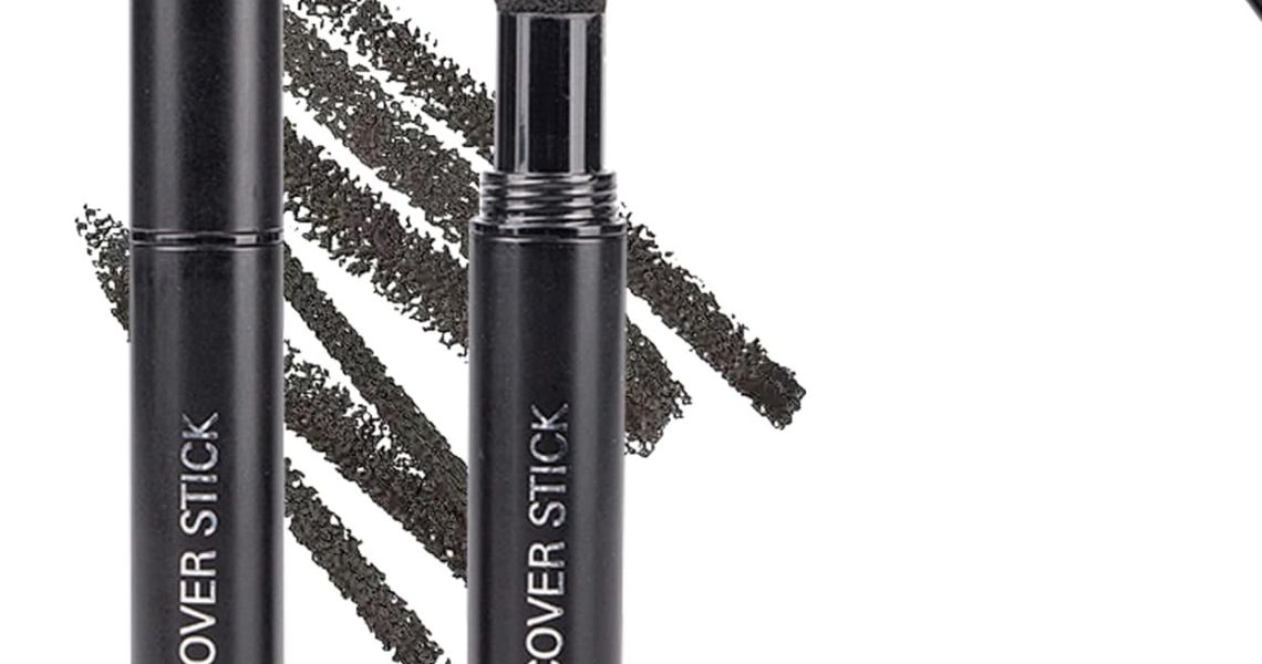 Root Cover Up Powder for Hairline, Hair Root Touch Up, Black Hair Powder for Gray Hair Coverage, Beard and Hairline Repair for Men and Women, Long-Lasting Hair Concealer Stick, Portable Design, – 4.99