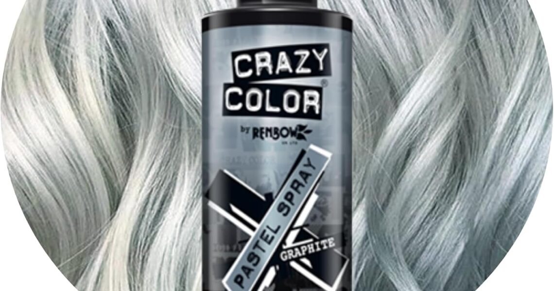 Crazy Color Graphite Temporary Pastel Hair Spray | Steel Grey Pigment. 1-3 washes. 250ml., – 9.75