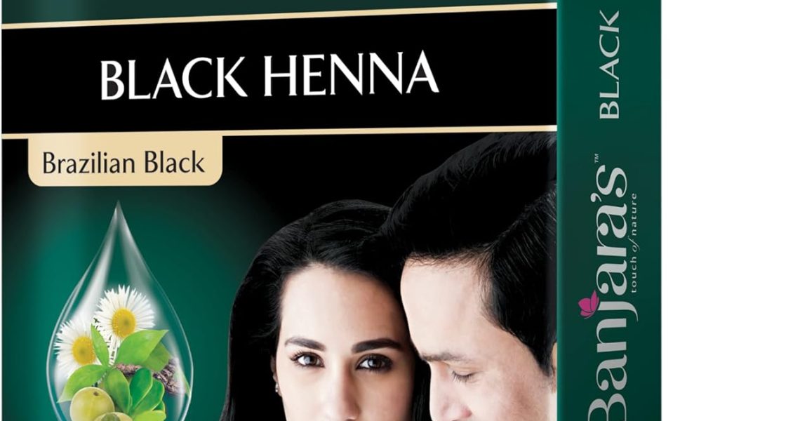 Banjaaras Black Henna 100% grey coverage Rich black colour-No ammonia, – 6.99