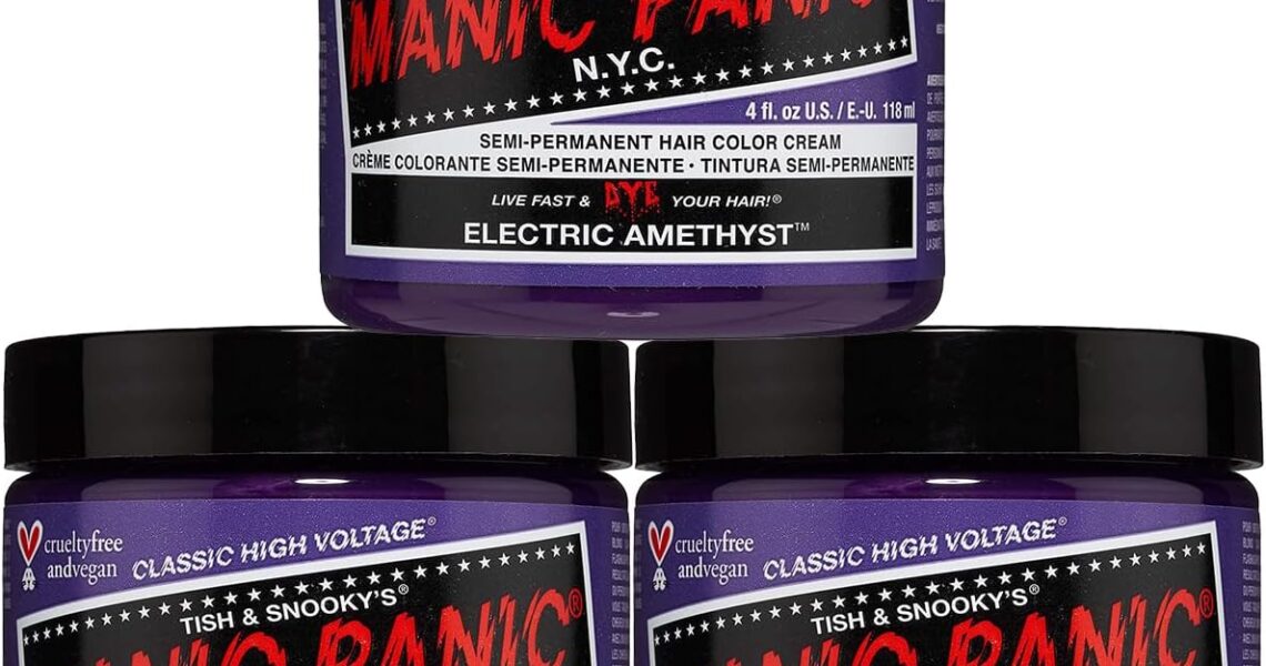 Manic Panic – Electric Amethyst Classic Creme Vegan Cruelty Free Purple Semi Permanent Hair Dye – 1 x 118ml, – 18.79