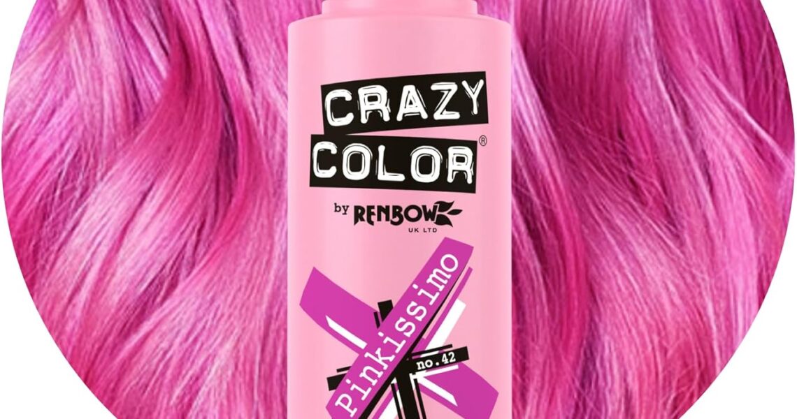 Crazy Color Vibrant Pinkissimo Semi-Permanent Hair Dye. Highly Pigmented Magenta Conditioning & Oil Nourishing Vegan Formula | No Bleach or Ammonia | 100ml, – 8.49