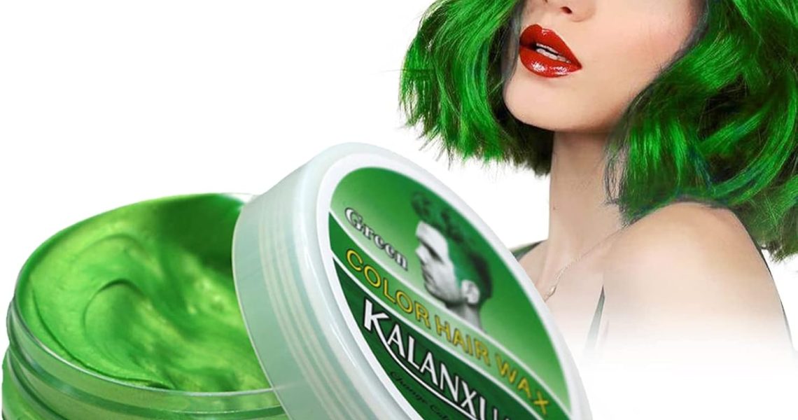 Temporary Hair Wax Colour, Green Hair Spray Temporary, Green Hair Dye, Green Hair Wax Hair Style Dye Mud, Hair Spray Colour, Wash Out Easily for Men Women Instant Styling 100g, –