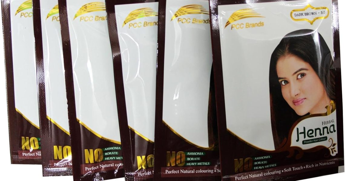 Herbal Henna Powder Hair Colour dye Ammonia Free Available in Natural colours 60g (DARK BROWN), – 699