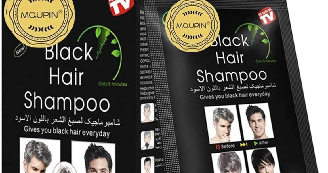 Hair Dye Shampoo,MQUPIN Instant Hair Dye for Men Women Natural Ingredients,Last 30 days,2 in 1 Hair Color,Easy to Use for Men and Women (10 Pcs, Black), – 7.99