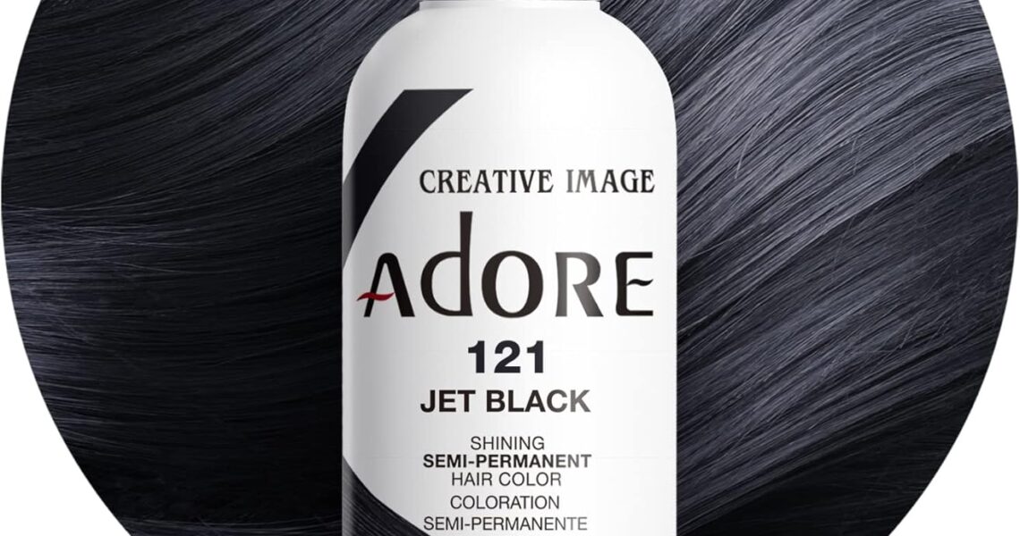 Adore Shining Semi Permanent Hair Colour, 121 Jet Black, – 7.79