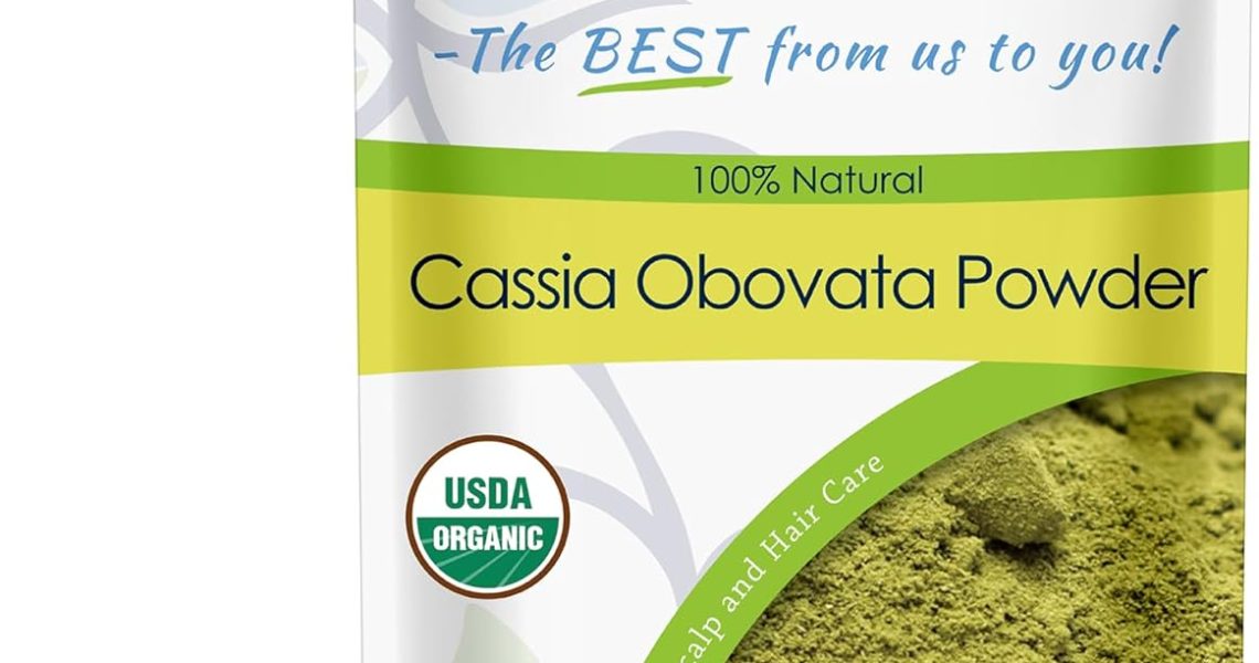 Davis Finest Organic Cassia Obovata Powder 100g, Neutral Henna Natural Hair Strengthening, Hair Mask, Blonde Hair Dye, Shine Conditioner, – 6.99