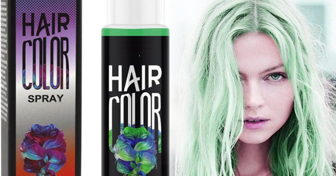 Temporary Hair Colour Spray,Crazy Green Color Hair Spray -Crazy Green Temporary Coloured Hair Spray Instant Styling,Washable Hair Dye Spray Instant Hair Dye for Halloween,Cosplay, Easy to Color, 30ml, – 6.99