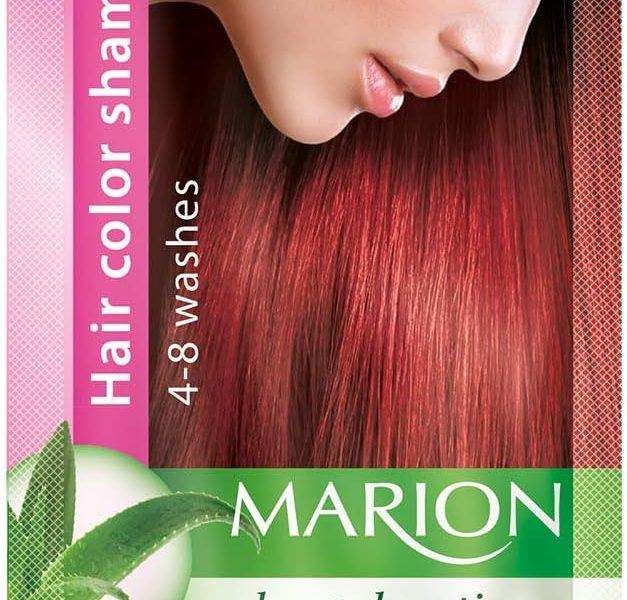 Marion Hair Dye Shampoo Bag Semi-Permanent Colour 4 to 8 Washes with Aloe and Keratin, – 2.96